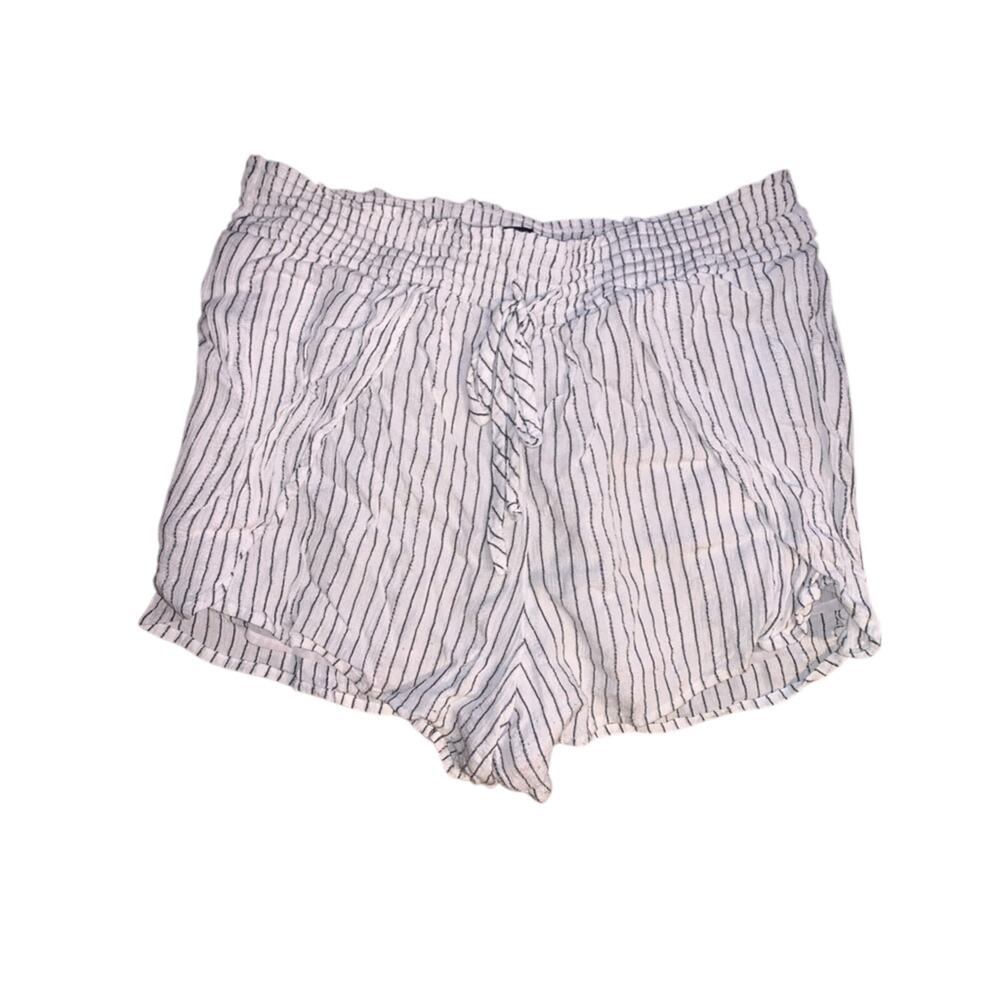 American Eagle Striped Flowy Shorts White/Black